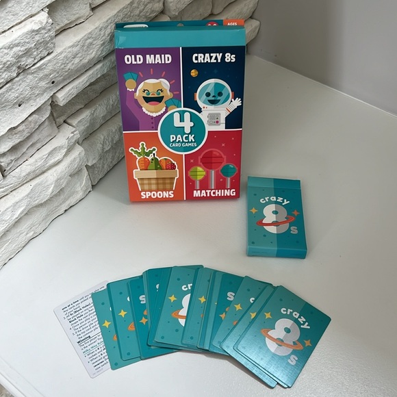 Old Maid, Crazy 8s, Spoons, and Matching Card Games - Picture 5 of 7